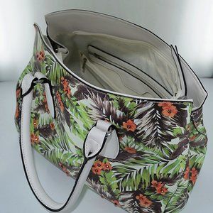 Floral Print Multi color Vegan Leather Shoulder/Crossbody Handbag